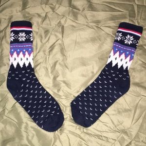 Blue winter socks